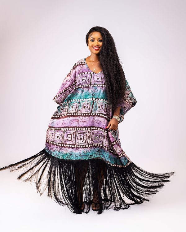 ADIRE FRINGE GOWN