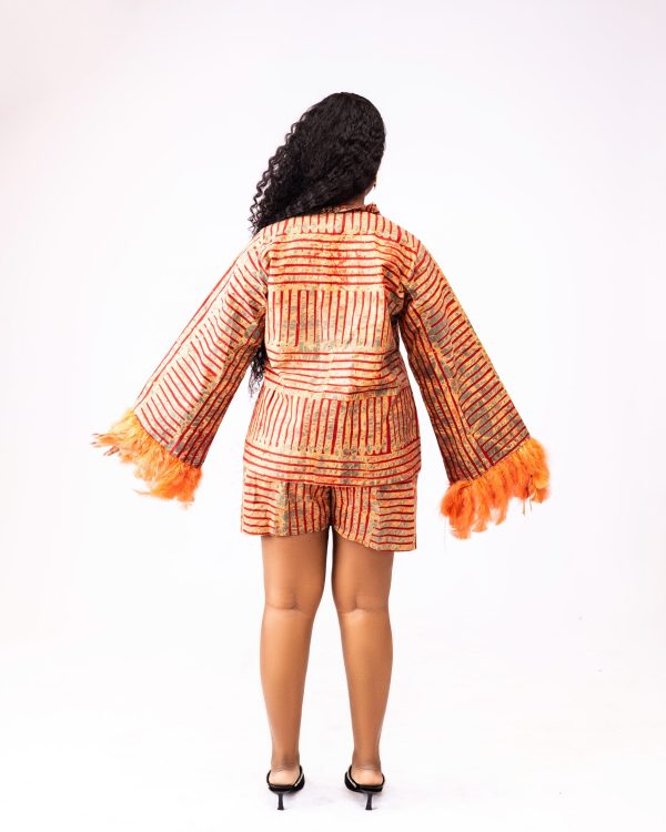 ADIRE FABRIC DESIGNED WITH ARTIFICIAL FEATHERS - Image 3